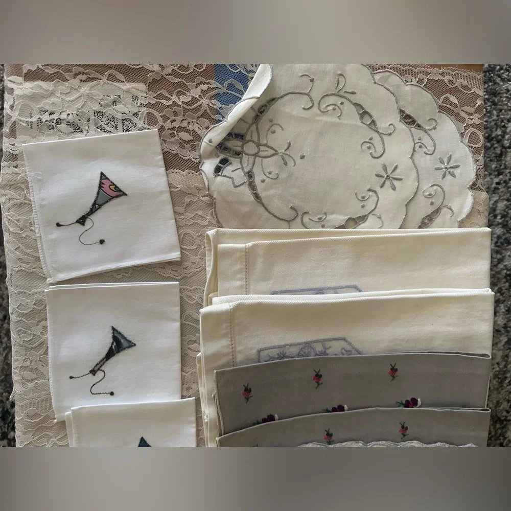 Vintage Napkin Bundle Mismatched lot of 12